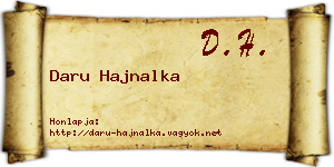 Daru Hajnalka névjegykártya